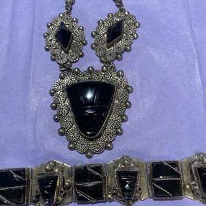VINTAGE TAXCO NECKLACE AND BRACELET